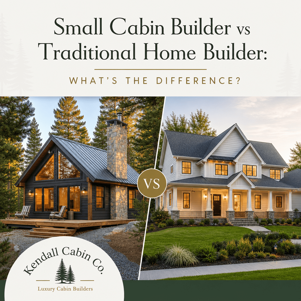 Small Cabin Builder vs Traditional Home Builder: What’s the Difference?
